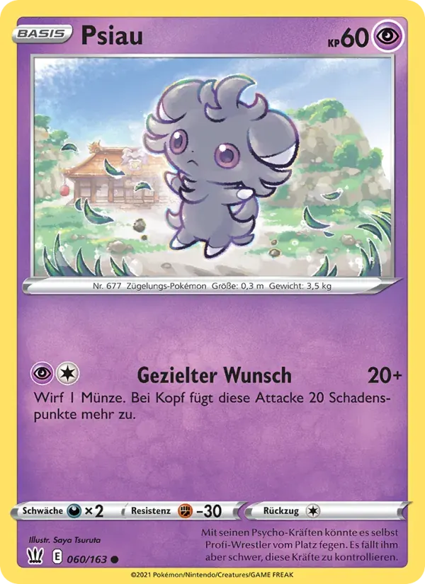 Psiau — Kampfstile 60 German Pokémon card