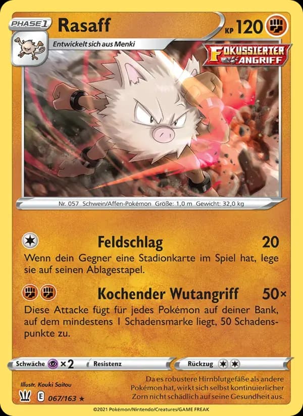 Rasaff — Kampfstile 67 German Pokémon card