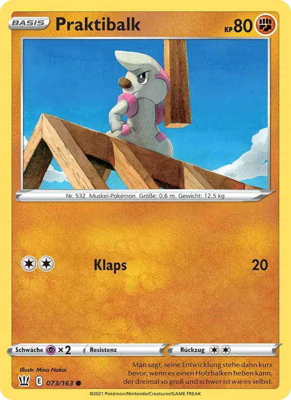 Praktibalk — Kampfstile 73 German Pokémon card