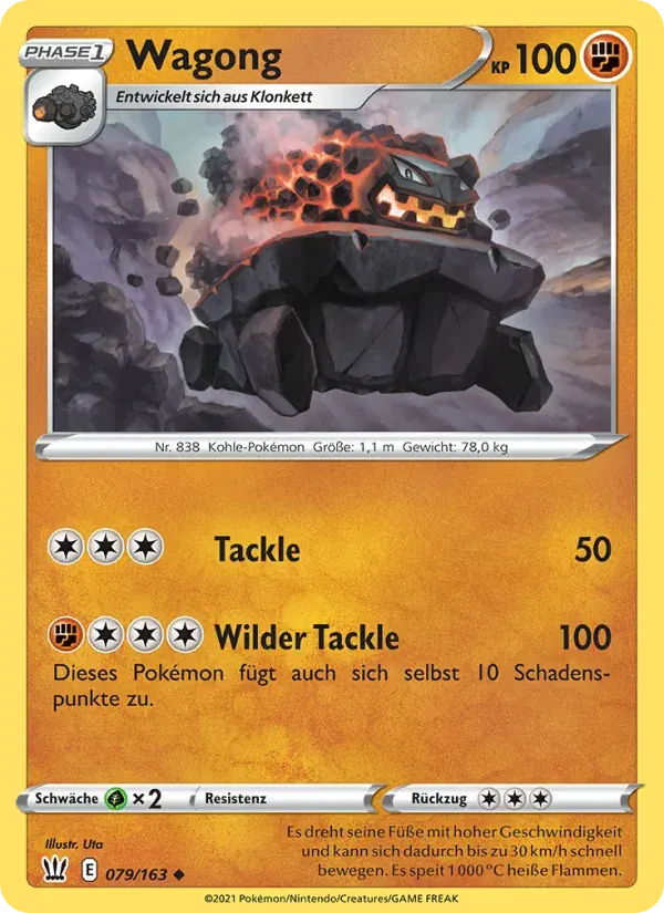 Wagong — Kampfstile 79 German Pokémon card