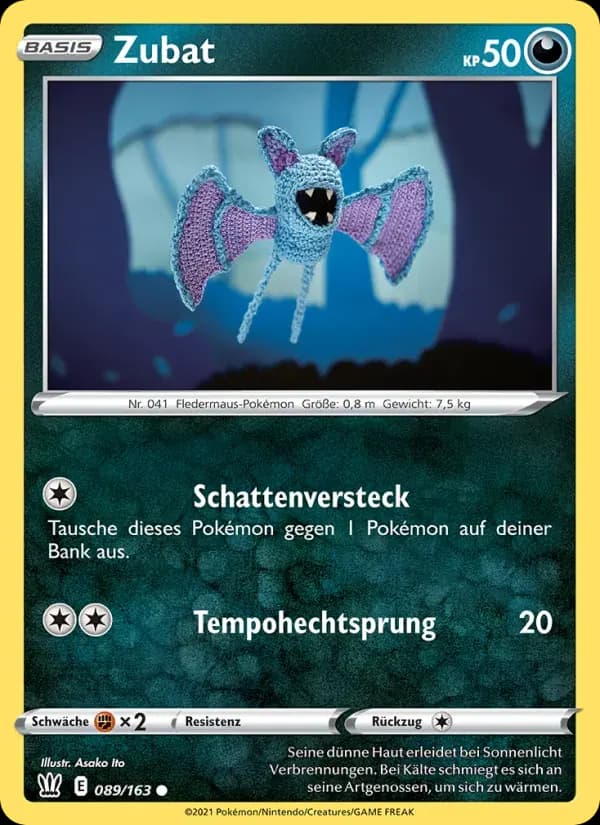Zubat — Kampfstile 89 German Pokémon card