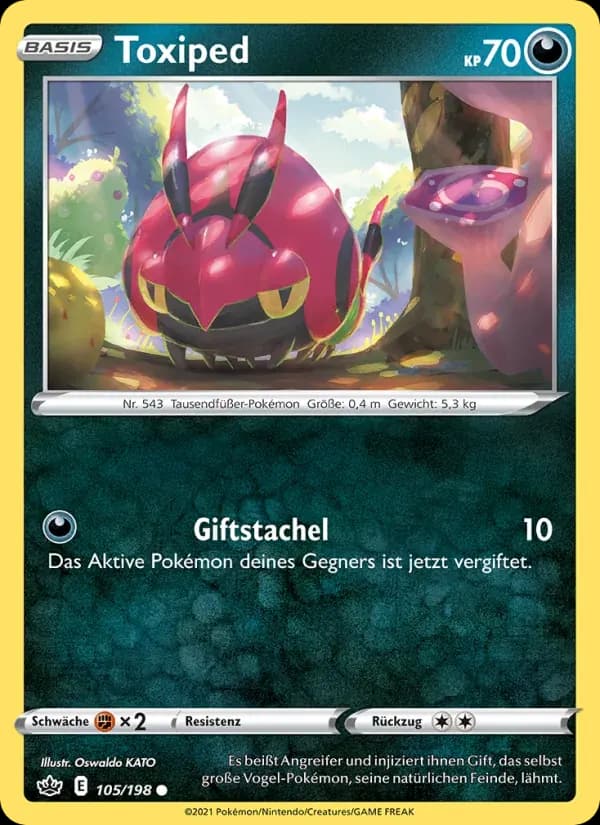 Toxiped — Schaurige Herrschaft 105 German Pokémon card