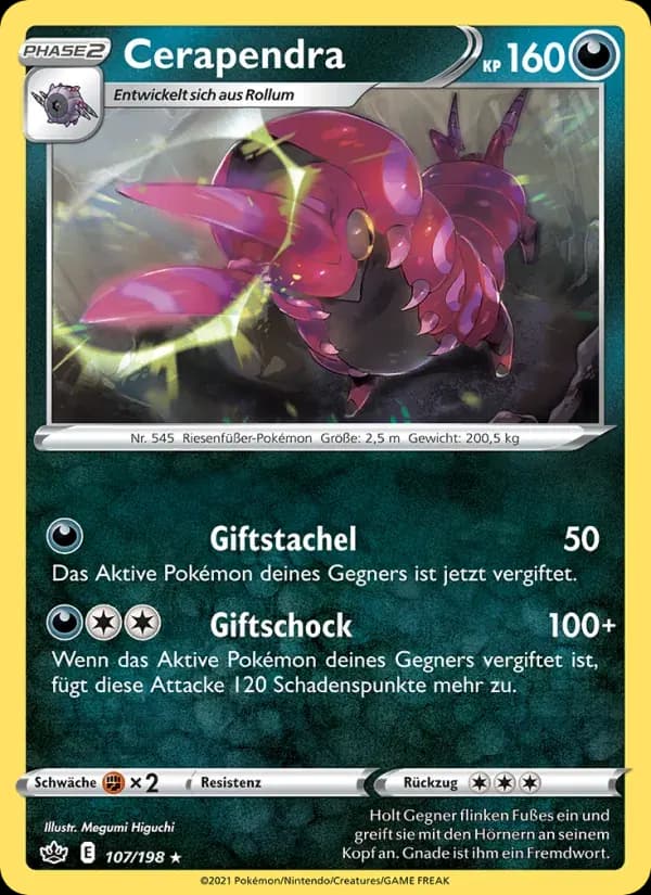 Cerapendra — Schaurige Herrschaft 107 German Pokémon card