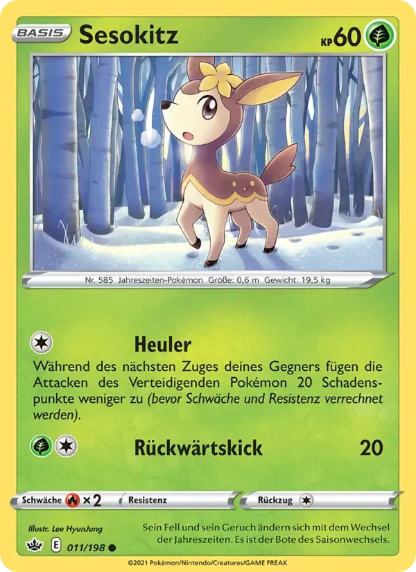 Sesokitz — Schaurige Herrschaft 11 German Pokémon card