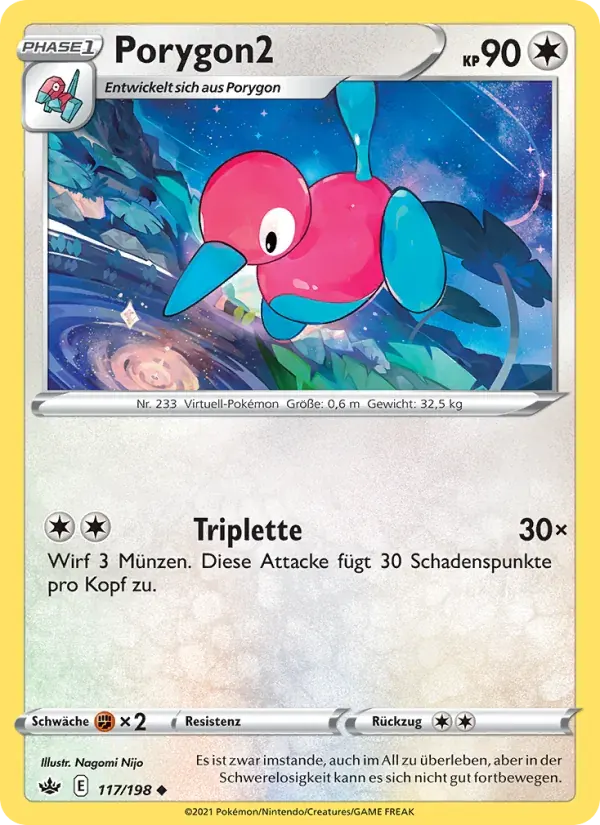 Porygon2 — Schaurige Herrschaft 117 German Pokémon card