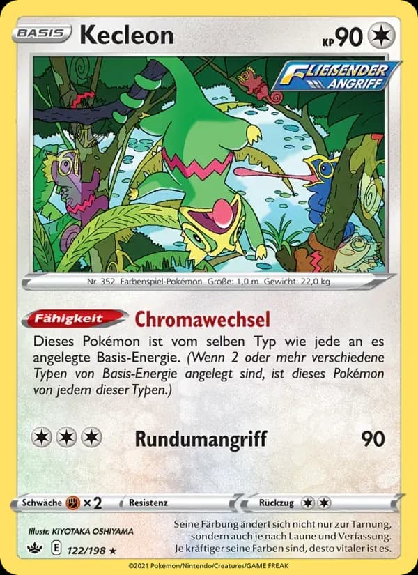 Kecleon — Schaurige Herrschaft 122 German Pokémon card