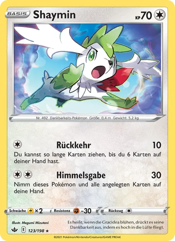 Shaymin — Schaurige Herrschaft 123 German Pokémon card