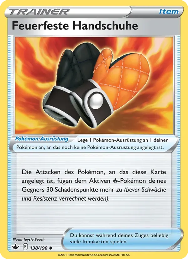Feuerfeste Handschuhe — Schaurige Herrschaft 138 German Pokémon card