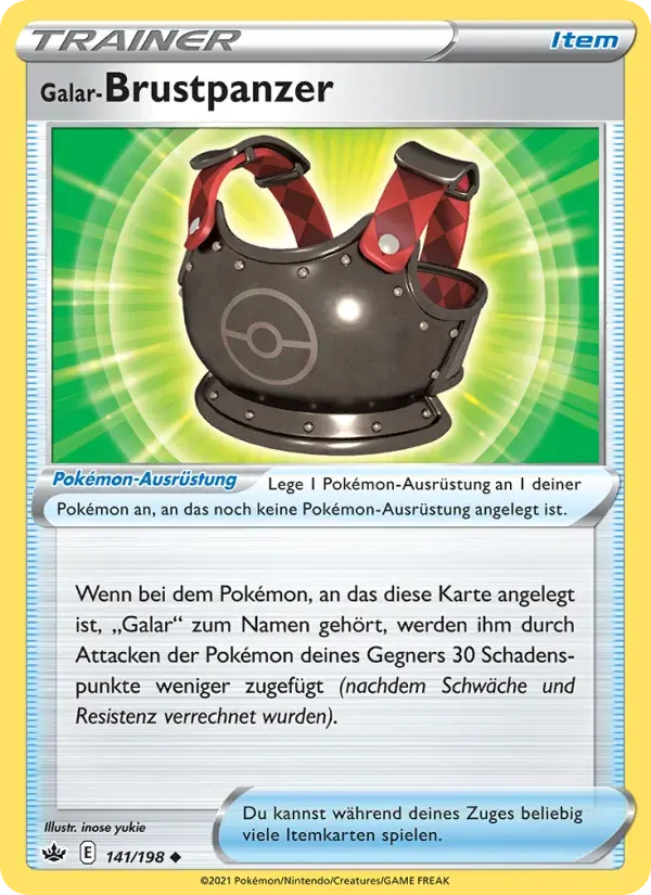 Galar-Brustpanzer — Schaurige Herrschaft 141 German Pokémon card
