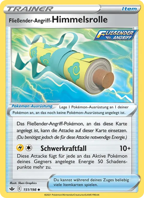 Fließender-Angriff-Himmelsrolle — Schaurige Herrschaft 151 German Pokémon card