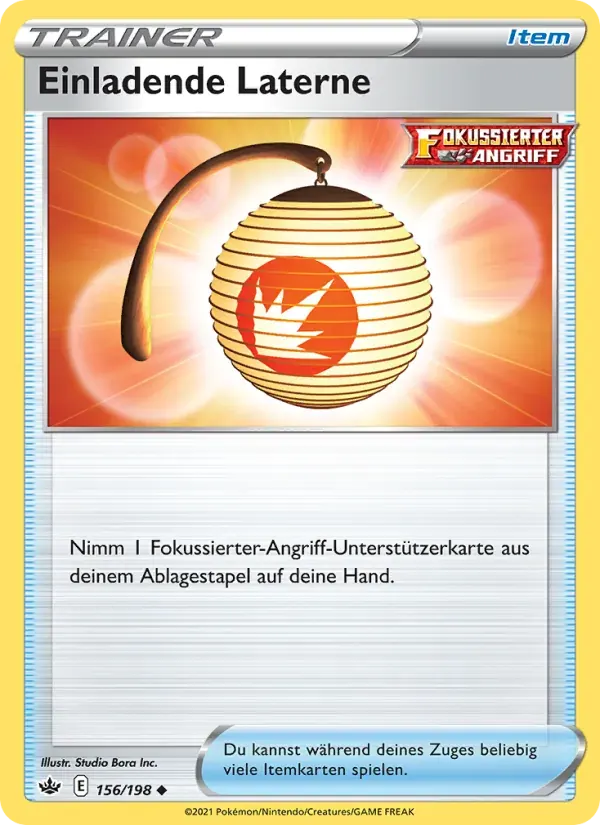 Einladende Laterne — Schaurige Herrschaft 156 German Pokémon card