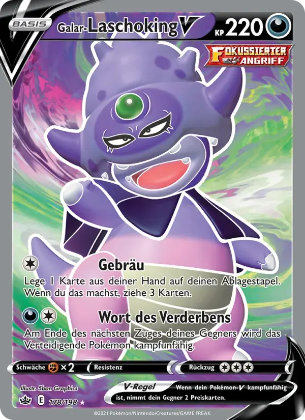 Galar-Laschoking V — Schaurige Herrschaft 178 German Pokémon card