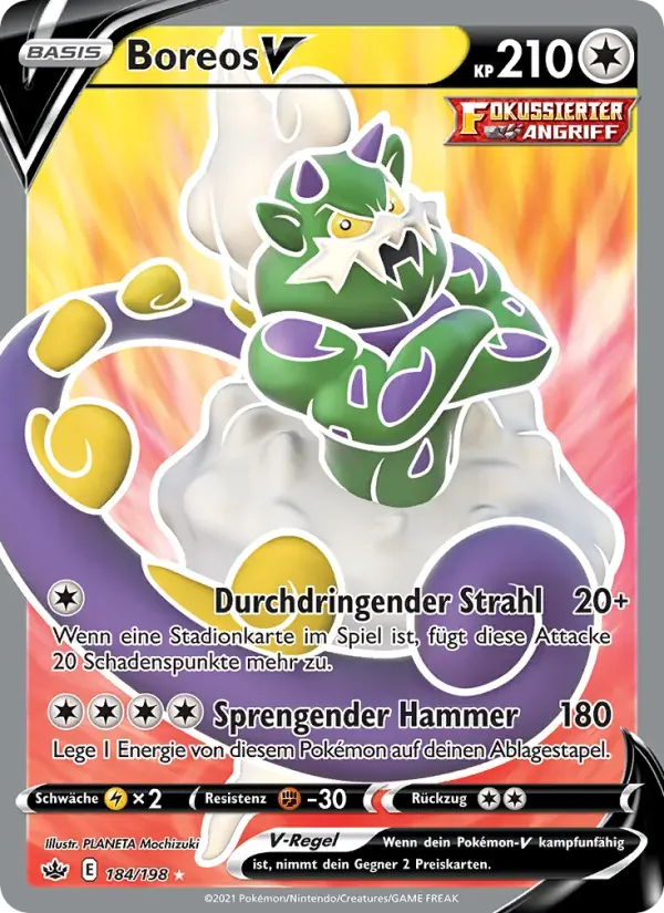 Boreos V — Schaurige Herrschaft 184 German Pokémon card