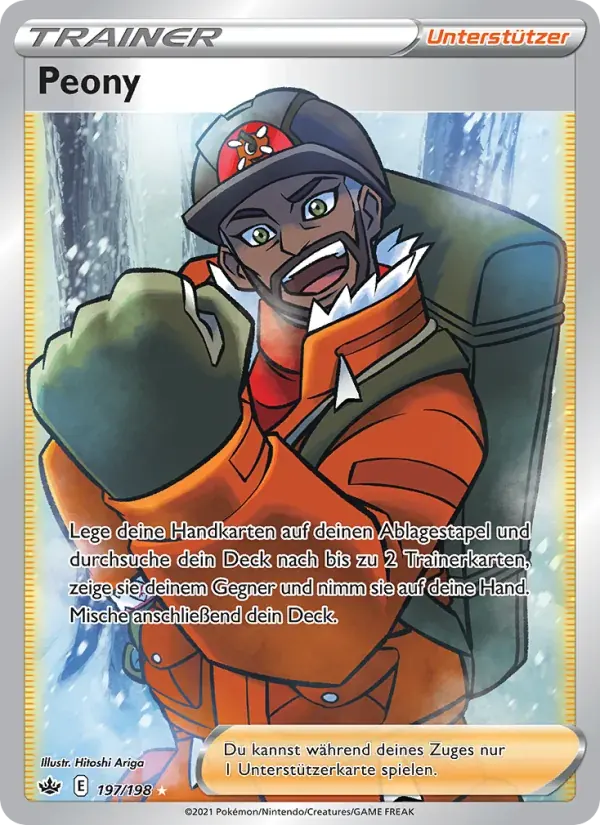 Peony — Schaurige Herrschaft 197 German Pokémon card