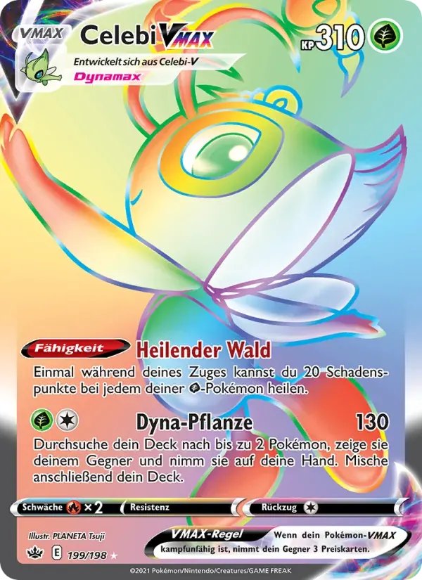 Celebi VMAX — Schaurige Herrschaft 199 German Pokémon card