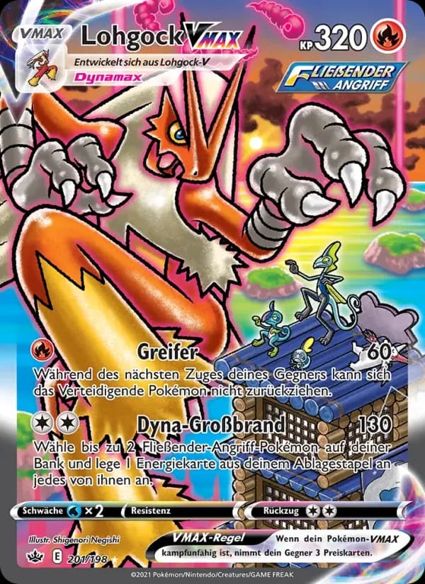 Lohgock VMAX — Schaurige Herrschaft 201 German Pokémon card