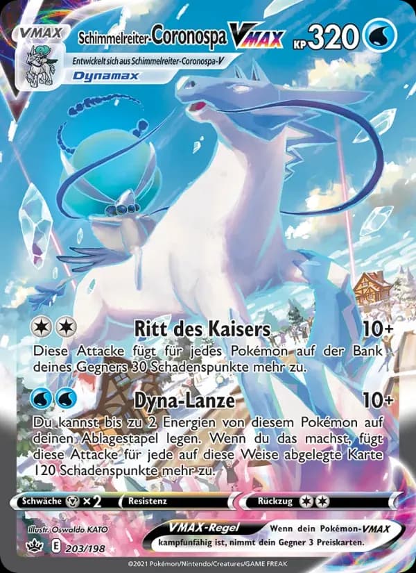 Schimmelreiter-Coronospa VMAX — Schaurige Herrschaft 203 German Pokémon card