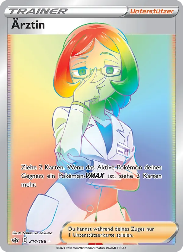 Ärztin — Schaurige Herrschaft 214 German Pokémon card
