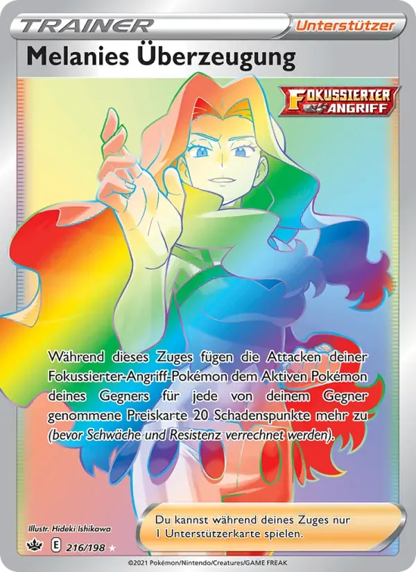 Melanies Überzeugung — Schaurige Herrschaft 216 German Pokémon card