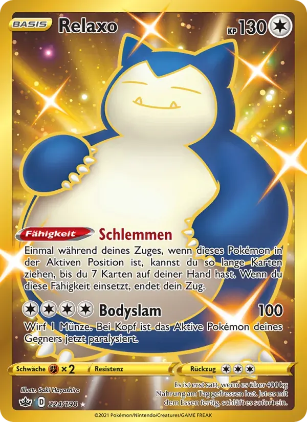 Relaxo — Schaurige Herrschaft 224 German Pokémon card