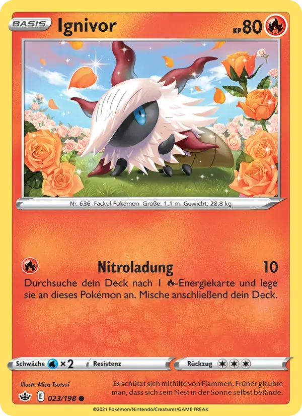 Ignivor — Schaurige Herrschaft 23 German Pokémon card