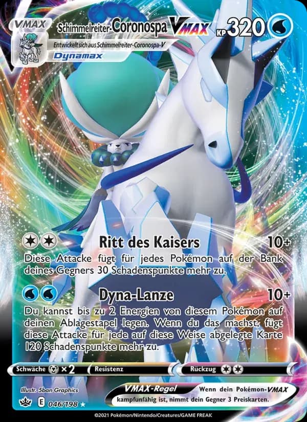Schimmelreiter-Coronospa VMAX — Schaurige Herrschaft 46 German Pokémon card