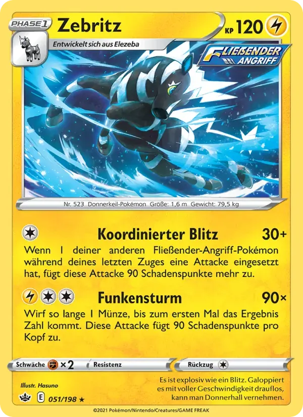 Zebritz — Schaurige Herrschaft 51 German Pokémon card