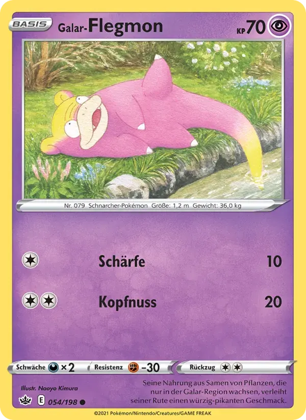Galar-Flegmon — Schaurige Herrschaft 54 German Pokémon card