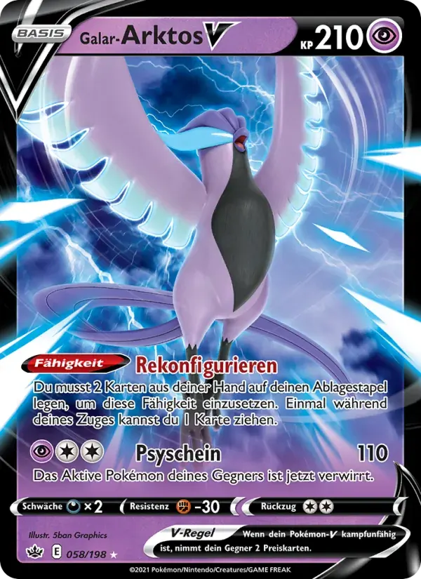 Galar-Arktos V — Schaurige Herrschaft 58 German Pokémon card