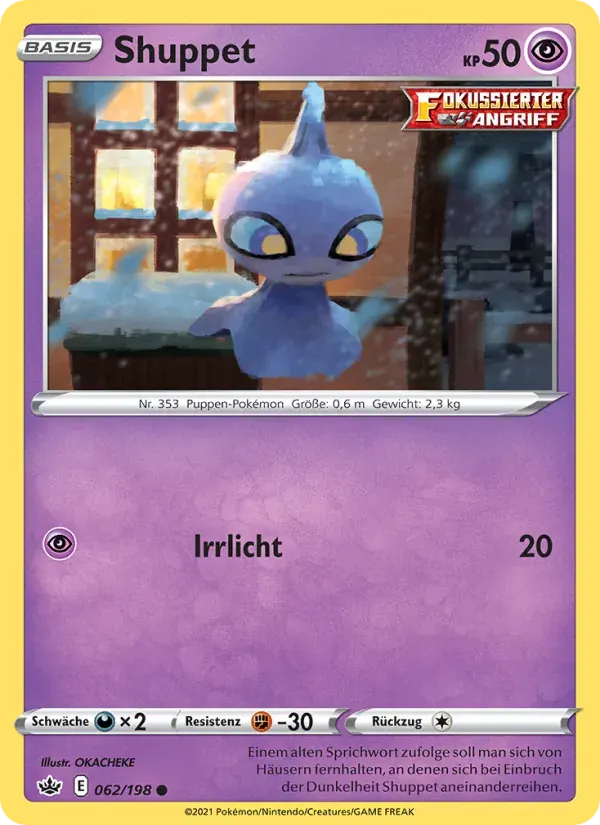 Shuppet — Schaurige Herrschaft 62 German Pokémon card