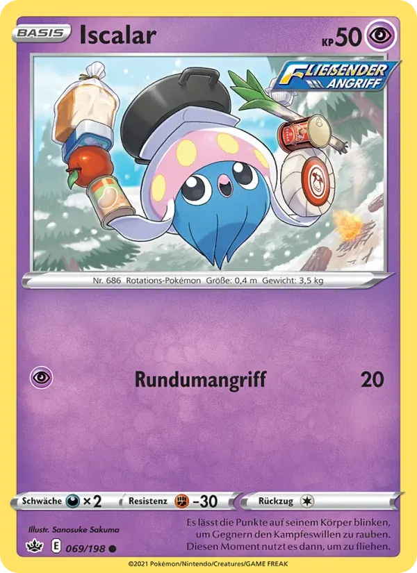 Iscalar — Schaurige Herrschaft 69 German Pokémon card