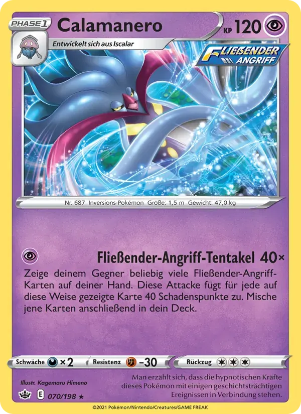 Calamanero — Schaurige Herrschaft 70 German Pokémon card
