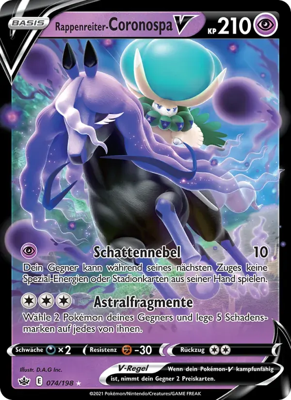 Rappenreiter-Coronospa V — Schaurige Herrschaft 74 German Pokémon card