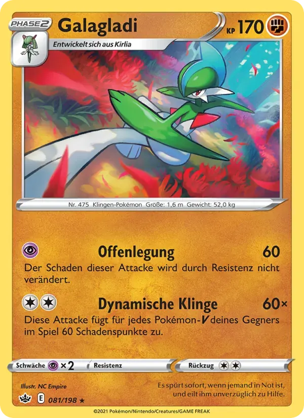 Galagladi — Schaurige Herrschaft 81 German Pokémon card