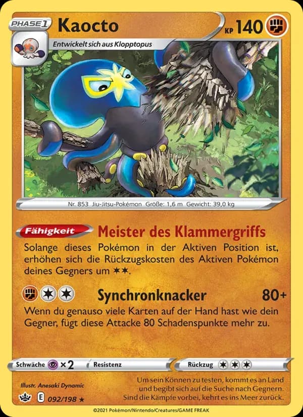 Kaocto — Schaurige Herrschaft 92 German Pokémon card
