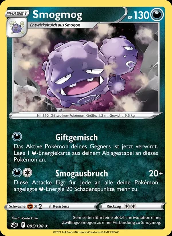 Smogmog — Schaurige Herrschaft 95 German Pokémon card