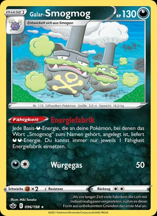 Galar-Smogmog — Schaurige Herrschaft 96 German Pokémon card