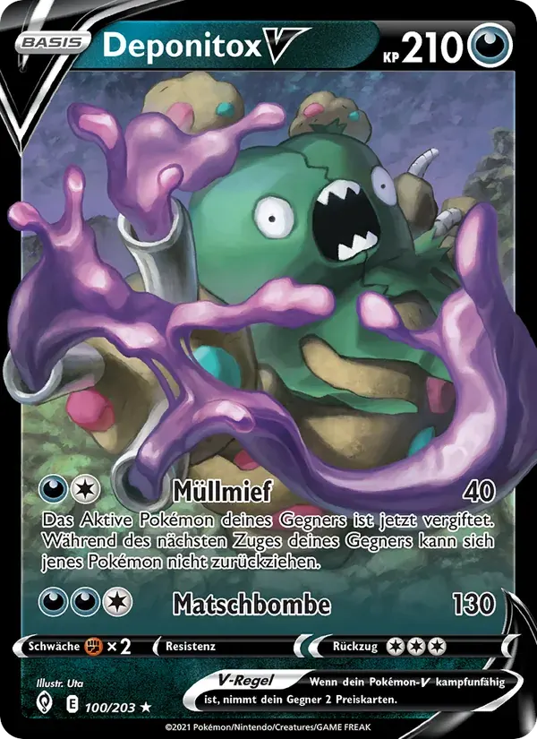 Deponitox V — Drachenwandel 100 German Pokémon card