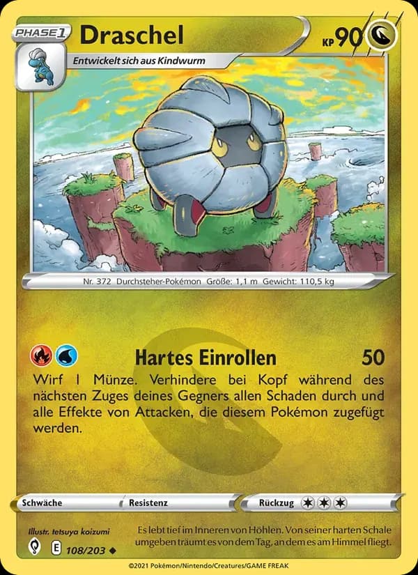Draschel — Drachenwandel 108 German Pokémon card