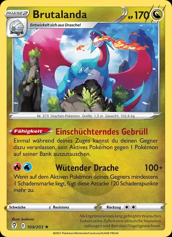 Brutalanda — Drachenwandel 109 German Pokémon card