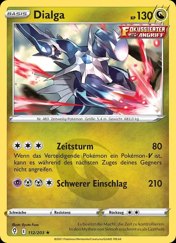 Dialga — Drachenwandel 112 German Pokémon card