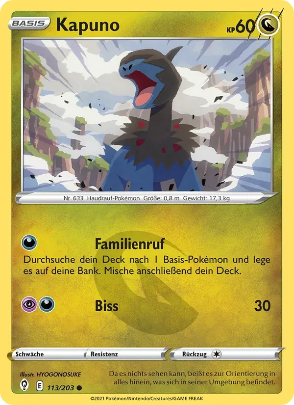 Kapuno — Drachenwandel 113 German Pokémon card
