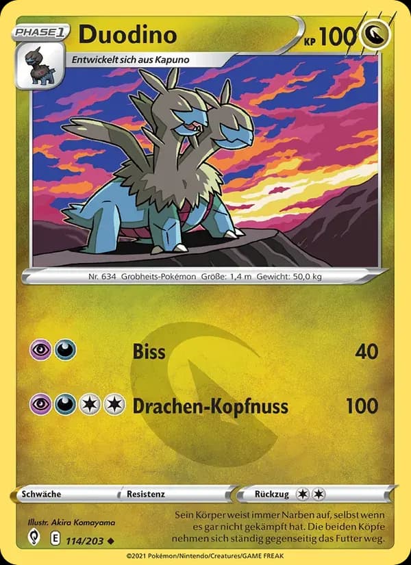 Duodino — Drachenwandel 114 German Pokémon card
