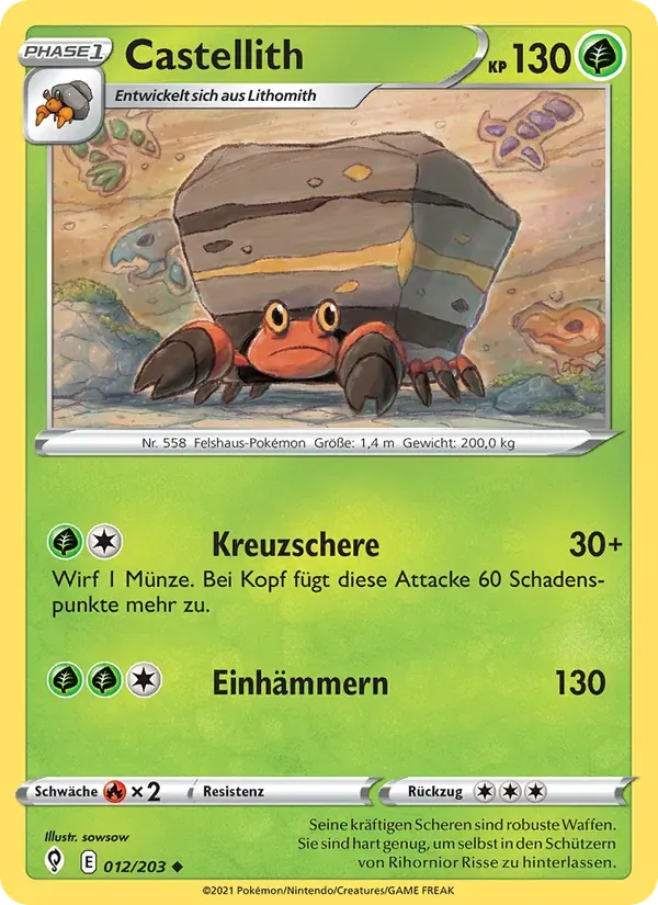 Castellith — Drachenwandel 12 German Pokémon card