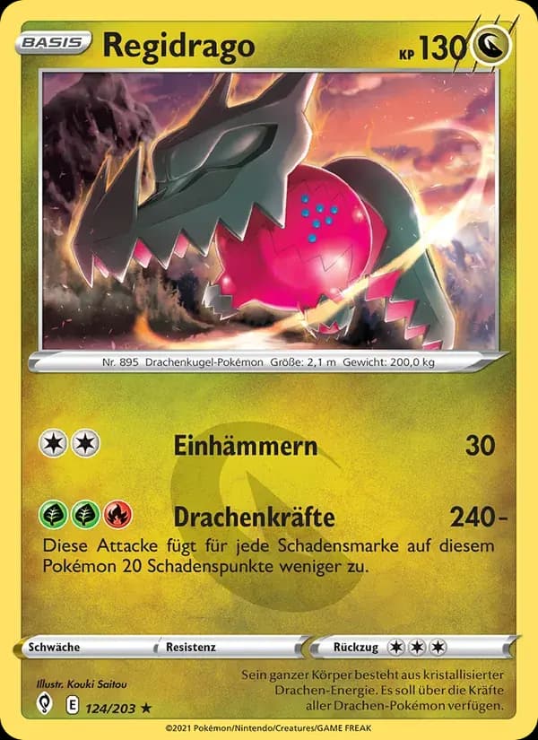 Regidrago — Drachenwandel 124 German Pokémon card