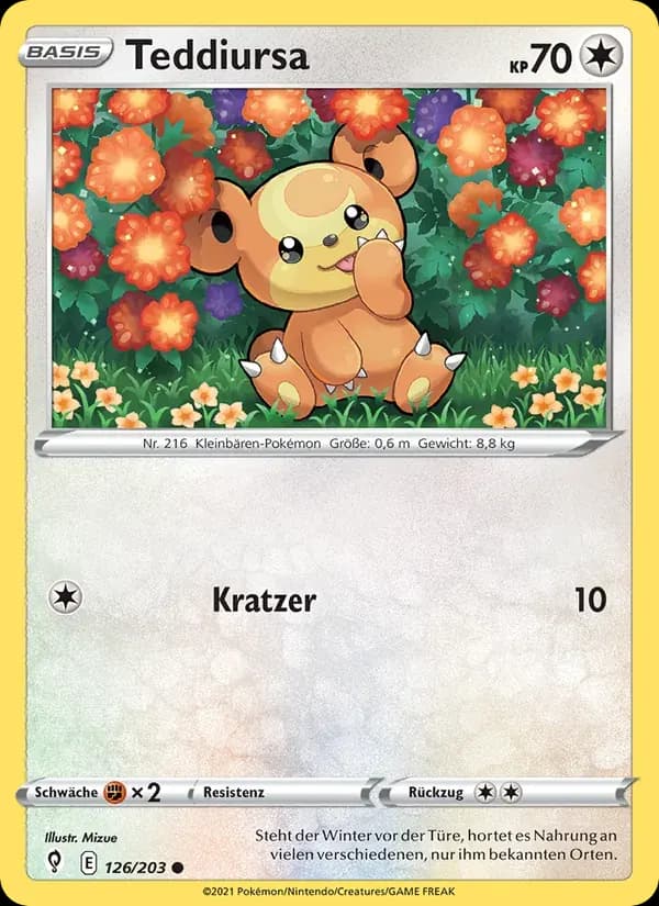 Teddiursa — Drachenwandel 126 German Pokémon card