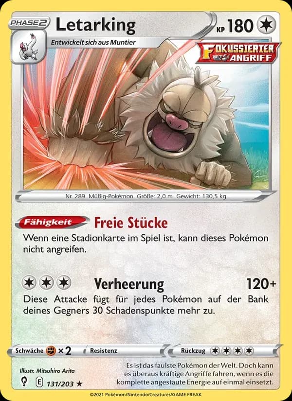 Letarking — Drachenwandel 131 German Pokémon card