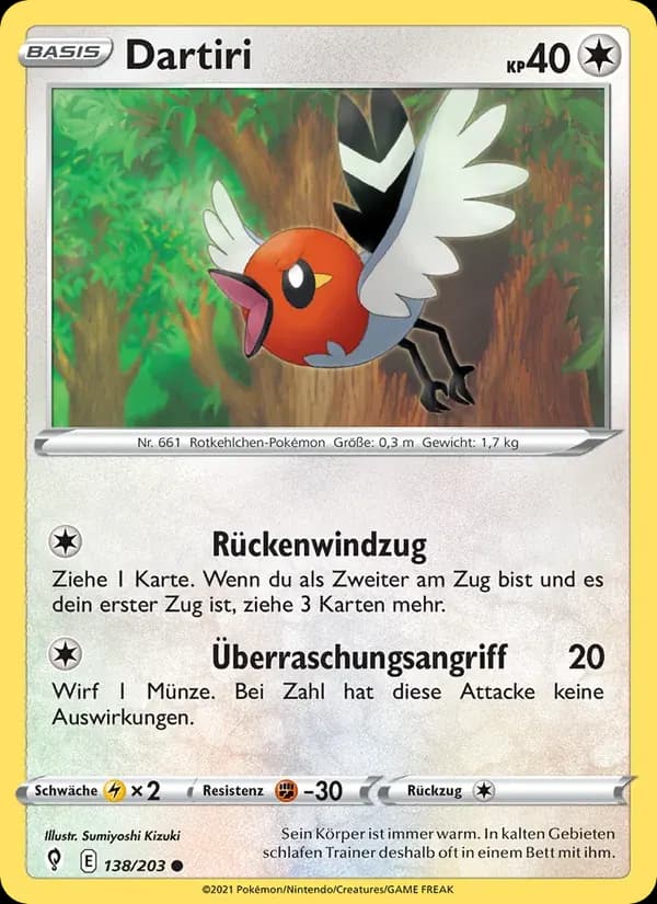 Dartiri — Drachenwandel 138 German Pokémon card
