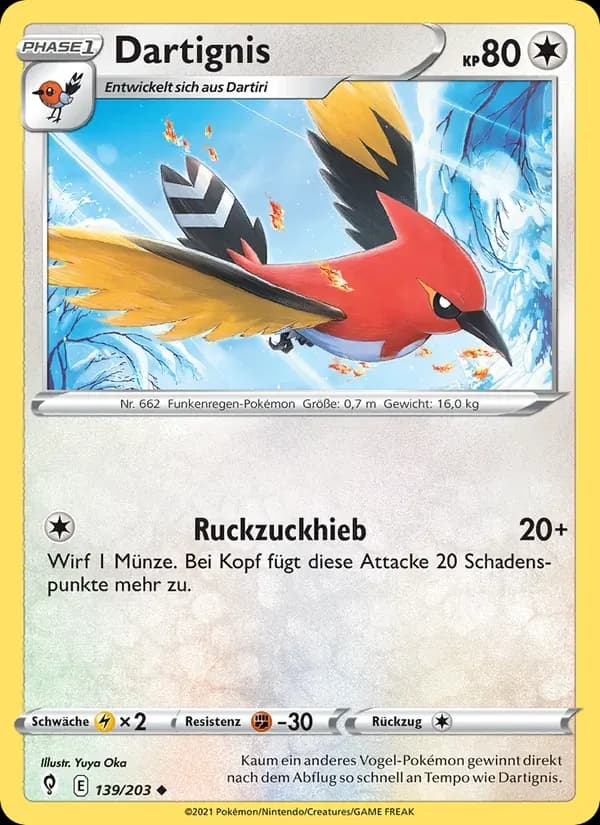 Dartignis — Drachenwandel 139 German Pokémon card
