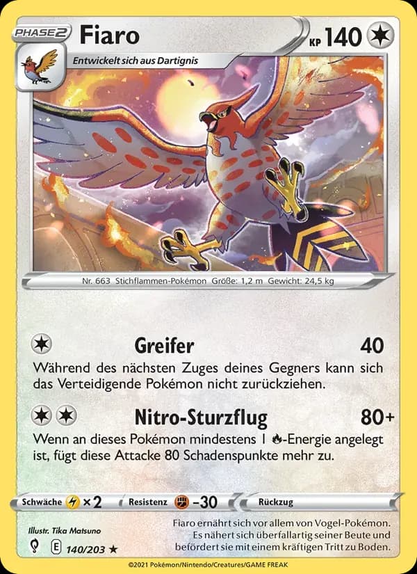 Fiaro — Drachenwandel 140 German Pokémon card